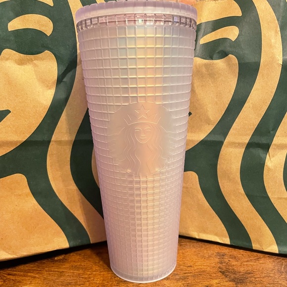 COPY - 2021 Starbucks Icy Lilac Studded Bling 24oz Tumbler Christmas Holiday Ve… - Picture 1 of 4